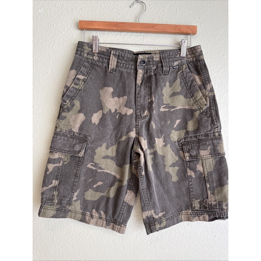 Hurley Boys Camo Cargo Shorts Skater Surfer Extreme Sports Hiking Size 16